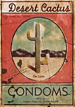 Humorous retro condom advert illustration #grafiatekija